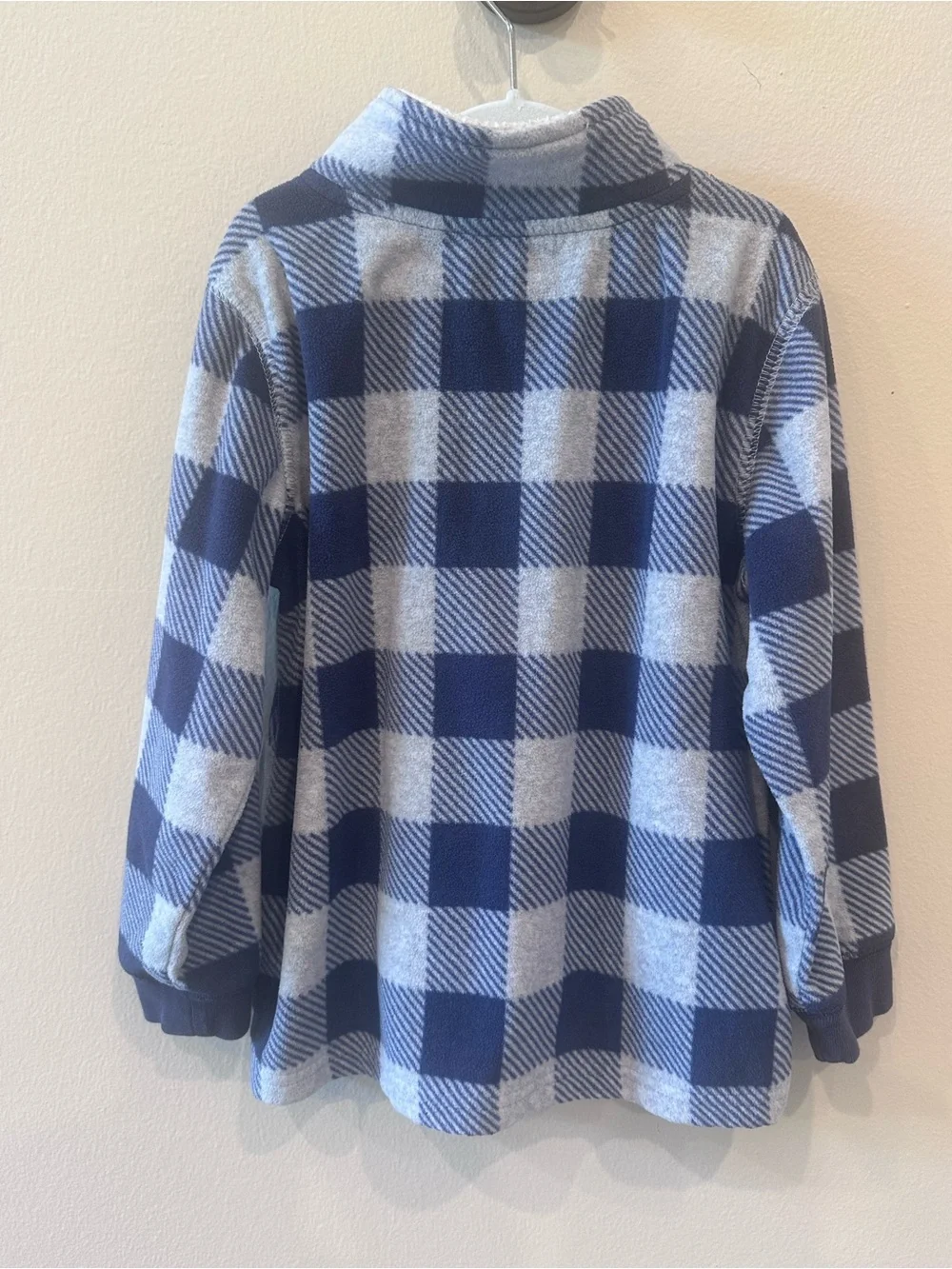 Carter’s Blue Buffalo Plaid Sherpa Fleece Henley Pullover Toddler Boys 4T